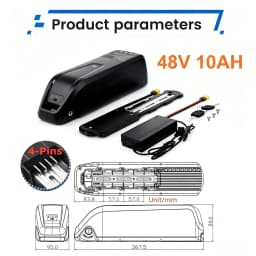 48V 20AH E-Bike Battery Genuine Aleaivy 48V 10Ah/15Ah/20Ah 200W -1500W Electric Bicycle Bike Ebike 18650/21700 Lithium Battery Pack 30A BMS for Bafang BBS02 BBS03 BBSHD Motor With 54.6V 2A Charger, XT60 Connector, USB Port and Base,Ship from United States