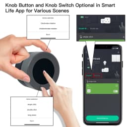 MOES Tuya ZigBee Smart Knob Switch Wireless Rotary Dimmer Scene Button Controller Battery Powered Home Automation Smart Life