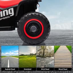 6V Kids Ride On Electric ATV, Ride Car with LED Headlights, Ride-On Toy for Toddlers 1-3 Boys & Girls with Music, Forward & Reverse