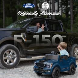 Licensed Ford Shelby F-150 Ride on Car Truck, 12V Toddler Electric Car for Ages 3-6 with Remote Control - Blue