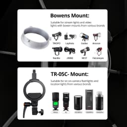 TRIOPO K3 Series 65cm 90cm 55cm 120cm Quick-Setup Octagon Softbox Bowens Mount for Godox Aputure Sokani Studio LED Video Light