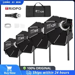 TRIOPO K3 Series 65cm 90cm 55cm 120cm Quick-Setup Octagon Softbox Bowens Mount for Godox Aputure Sokani Studio LED Video Light
