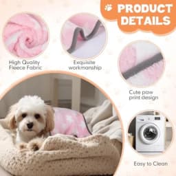 40 Pcs Puppy Blankets for Small Dog Pet Bulk Fleece Soft Fluffy Washable Dog Star Print Pattern Fleece Blankets for Pets Throw