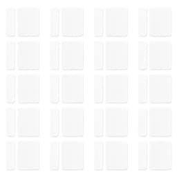 For SimpliSafe entry sensors: pre-cut double-sided adhesive pads in white, durable acrylic material, strong hold for door, wind