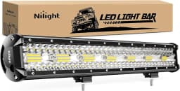 Nilight LED Light Bar 20Inch 420W Yellow Flood Spot Combo Triple Row Driving Lamp Roof Bumper Off Road LED Work Lights Pods for Van Camper Wagon Car Pickup Golf Cart ATV UTV SUV Truck Boat 4x4