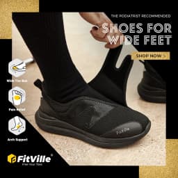 FitVille Diabetic Shoes Men Extra Wide Walking Casual Shoes for Swollen Feet Orthopedic Adjustable with Arch Support Cushioning