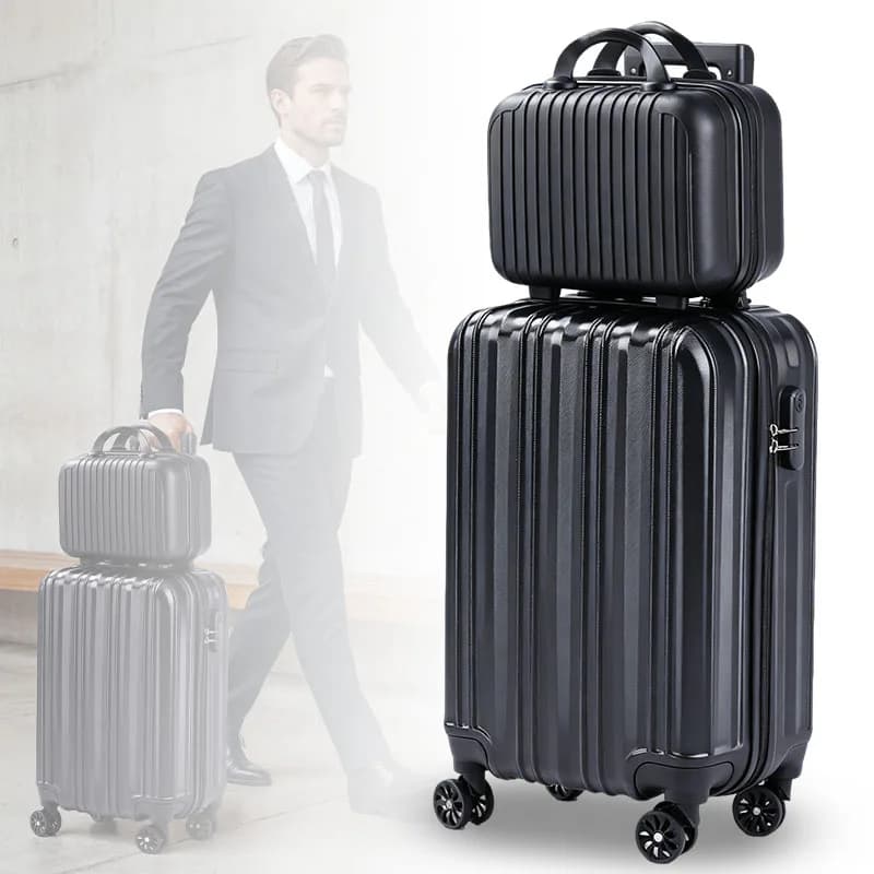 2 Piece Hardside Luggage Set - 20 Inch Carry On Suitcase with TSA Lock, USB Port & Silent Spinner Wheels, Lightweight PC+ABS Travel Luggage for Business Trip
