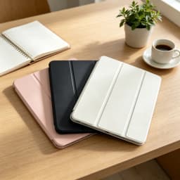 Trifold TPU Tablet Case with Pencil Holder, Auto Wake/Sleep Smart Cover for iPad (Compatible with Multiple Models, Slim Shockproof Protective Stand Case)