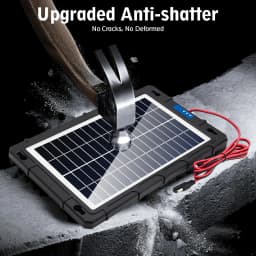Solar Panel 12V Car Battery Charger Built In Charge Controller IP65 Waterproof Anti Shatter Solar Trickle Charger With Cigarette Lighter Alligator Clips Suction Cups For Motorcycle RV Boat Truck