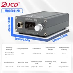 JCD T12-D PLUS Soldering Station For Mobile Phone Motherboard Repair With T12 Tips Soldering Iron Fast Heating Welding Kits