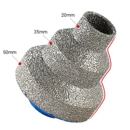 LOZLIN 20/35/50mm Diamond Step Chamfer Drill Bit 5/8-11 Thread For Angle Grinder Tile Porcelain Marble Masonry Hole Enlarging Edge Trimming Tool Accessory