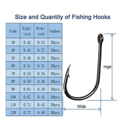 Fishing application, high-carbon steel, silver, 300PCS barbed hooks with holes in 10 sizes, portable boxed, adaptable to variou