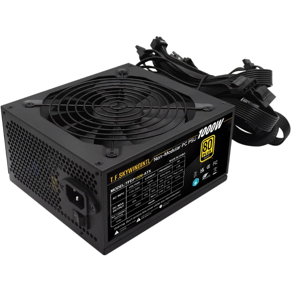 1000W ATX Gaming Power Supply 80 Plus Gold | Non-Modular | Full Voltage 110V-220V | for Desktop PC Server