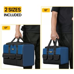 WINHUNT Tool Bag 2-Pack Set | Portable Tool Bag | Wide Mouth Tool Bags for Men and Women | Small Tool Tote | Tool Organizer for Home Repairs,Garage Storage,Professional Work
