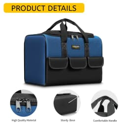 WINHUNT Tool Bag 2-Pack Set | Portable Tool Bag | Wide Mouth Tool Bags for Men and Women | Small Tool Tote | Tool Organizer for Home Repairs,Garage Storage,Professional Work