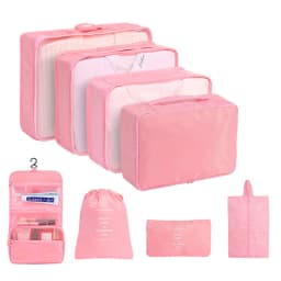 8Pcs/Set Travel Organizer Storage Bags Suitcase Packing Cubes Set Cases Portable Luggage Clothes Shoe Tidy Pouch Folding
