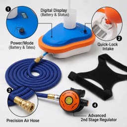 LieYu Waterproof Rechargeable Snorkeling Equipment Portable Tankless Scuba Diving Ventilator Underwater 45min Working 7m Depth Tankless Underwater Breathing System