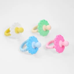 BPA Free Silicone Baby Teether Flower Shape Pacifier Teething Ring Newborn Soothing Chew Toy Infant Grip Molar Sensory Toy