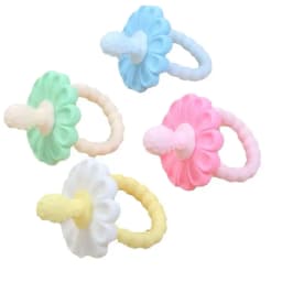 BPA Free Silicone Baby Teether Flower Shape Pacifier Teething Ring Newborn Soothing Chew Toy Infant Grip Molar Sensory Toy