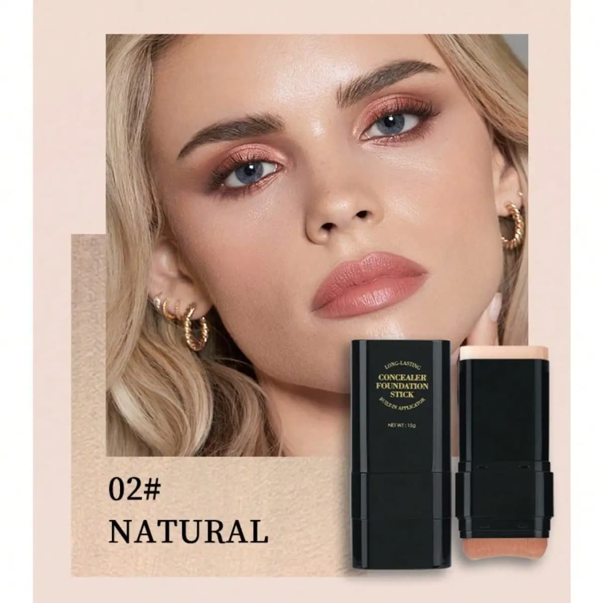 2 In 1 Waterproof ConcealingFoundation Stick ForSweat Resistance, StrongDark Circle Coverage,Natural Makeup Feel,Portable Design,Multi-ColorOptions, PerfectCosmetic Gift Long Lasting Concealer FaceConcealer Concealer Foundation
