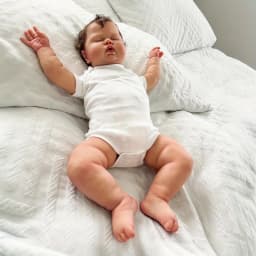 BZDOLL 50CM 20inch Sleeping Fat Reborn Doll, 3D Painted Skin, Vinyl Limbs Cloth Body, Collectible Toy & Kids Birthday Gift