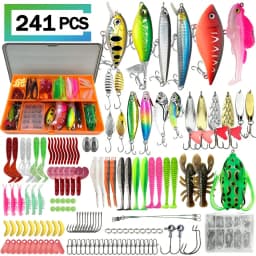 411/241/196/137/85pcs Fishing Lure Set, With A Box, Soft Baits, Spoon Baits, Hooks, Hard Baits And Other Fishing Accessories Sets, Universal For Seawater And Fresh Water