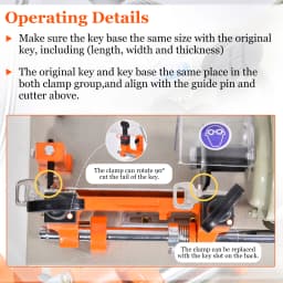 120W Key Duplicator 110V-120V Key Copier Machine Multifunctional Door Electric Metal Cutter Tool Duplicate Equipment for Hardware Stores