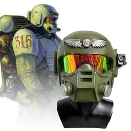 Hammer 40000 Imperial Guard Helmet Full Size Resin Wearable Mask Adult Cosplay Prop for Halloween Masquerade Sci-Fi Game Collection Stage Costume Display Decor Gift