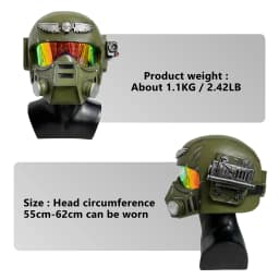 Hammer 40000 Imperial Guard Helmet Full Size Resin Wearable Mask Adult Cosplay Prop for Halloween Masquerade Sci-Fi Game Collection Stage Costume Display Decor Gift