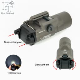 Tactical Metal SF X300U-B X300UB X300 Flashlight 1000LM LED White Light Strobe Hunting Tools Hanging Scout Light Fit 20mm Rail