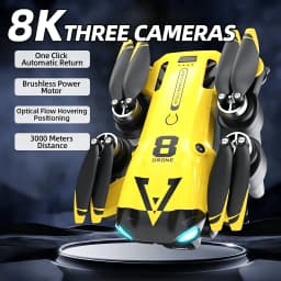 New Quadcopter with Triple Cameras, Optical Flow Positioning, One-Key Return, Brushless Motor, a Top Choice for Holiday Gifts, Drone Adventures, Portable Drone, Modern Drone, Durable Build, Tech Gift Seekers, Hobbyist Pilots 