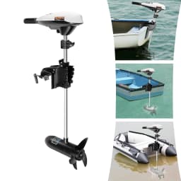 Electric Outboard Motor 66lb Thrust, Electric Trolling Motor for Saltwater, Quiet 50dB Zero Emission, Adjustable Shaft with Tilt, Portable 10kg for Kayak Boat