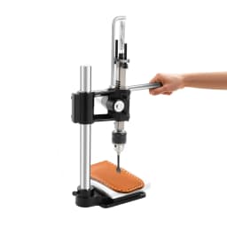 Hole Puncher, Leather Hole Puncher, Punching Machine, Mini Manual Press Tool, Replaceable Punch Head, With Scale Plate, Mat, DIY Craft, Metal Leather Cutting, Easy Clean Design, Ideal Gift for Craftsman