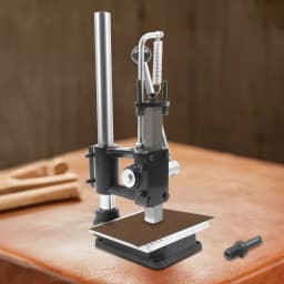 Hole Puncher, Leather Hole Puncher, Punching Machine, Mini Manual Press Tool, Replaceable Punch Head, With Scale Plate, Mat, DIY Craft, Metal Leather Cutting, Easy Clean Design, Ideal Gift for Craftsman