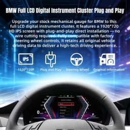 12.3 Inch LCD Digital Instrument Cluster for BMW 5 6 7 Series X3 X4 X5 X6 F01 F07 F10 F15 F16 F18 F25 F26 Virtual Cockpit Digital Speedometer Dashboard Odometer Gauge