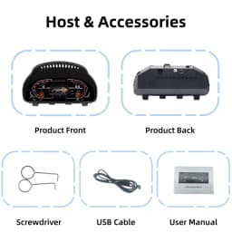 12.3 Inch LCD Digital Instrument Cluster for BMW 5 6 7 Series X3 X4 X5 X6 F01 F07 F10 F15 F16 F18 F25 F26 Virtual Cockpit Digital Speedometer Dashboard Odometer Gauge