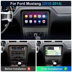 IYING Android 13 Car Stereo for 2010-2014 Ford Mustang 10 Inch Touchscreen with Wireless CarPlay Android AutoGPS/WiFi/Bluetooth/Mirror Link/Backup Camera