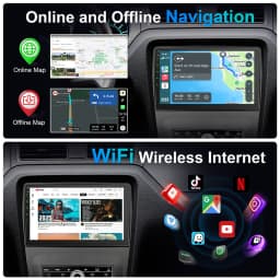 IYING Android 13 Car Stereo for 2010-2014 Ford Mustang 10 Inch Touchscreen with Wireless CarPlay Android AutoGPS/WiFi/Bluetooth/Mirror Link/Backup Camera