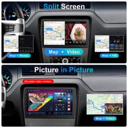 IYING Android 13 Car Stereo for 2010-2014 Ford Mustang 10 Inch Touchscreen with Wireless CarPlay Android AutoGPS/WiFi/Bluetooth/Mirror Link/Backup Camera