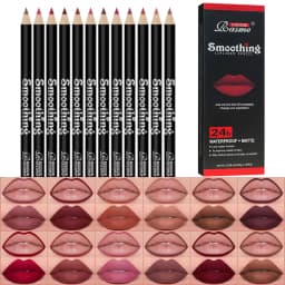 36Color Matte Lip Liner Pencil Set, Long Lasting Waterproof Smooth Lip Liners, Velvet Lip Pencils for Lips Makeup, Nude Red Brown Lip Liner Kit for Women Daily Party Cosmetics