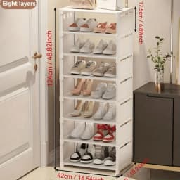 Simple Multi-Tier Shoe Rack for Home Entryways; Modern Freestanding Shoe Cabinet; Dust-Proof Foyer Storage Unit; Floor-Standing Bedroom Rack; Indoor Shoe Storage Solution; High-Capacity, Space-Saving Design.