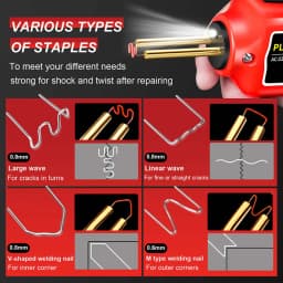 100W Plastic Welder, 2 in 1 solder iron Kit Plastic Repair Welder Kit 1000PCS Hot Stapler Soldering Gun with 100PCS Plastic Welding Rods Car Bumper Repair Kit for Most Plastic Repair