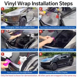 Matte Black Pre-cut PPF For Tesla Cybertruck 2024-2026 Color Changing Film PET Paint Protection Film Vinyl Anti-scratch Cover DIY Color Accessories Stickers Car Accessories