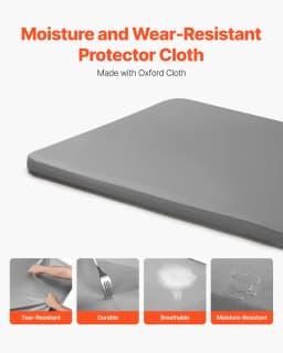 Queen Size Bunkie Board, 1.5 in Bed Board Slats with 200D Oxford Cloth, Wooden Mattress Support for Queen Size Bed, Easy Assembly Support under Mattress, 4 Piece, Gray