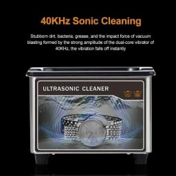 US 110V Portable Ultrasonic Cleaner, Stainless Steel Sonic Cleaning Machine for Jewelry, Eyeglasses, Dentures, Watches & Small Parts