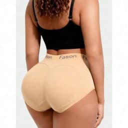 Women Fake Butt Shaping Pants,Triangle Lifting Shapewear Panty With Removable Sponge Pad,Solid Enhancer Control Panties