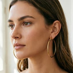 6 Pairs 316L Stainless Steel Hoop Earrings Set 30/40/50mm Gold Silver Lever Back Hoops Waterproof Hypoallergenic Fade Resistant Women Daily Jewelry