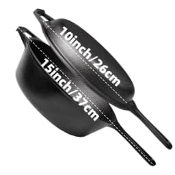 3PCS Cast Iron Skillet Set (6/8/10 Inch) Pre-Seasoned, Heavy-Duty Pans for Oven, Grill & Campfire, Even Heat, Non-Stick Surface