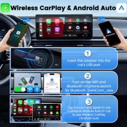 CarlinKit 5.0 Mini Ultra / Pro Wireless CarPlay & Android Auto Adapter For OEM Cars Upgrade WiFi BLE Wireless Auto-connect Phone