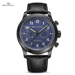 Seagull Men's Watch Fashion Multifunction Belt Sapphire Luminous Automatic Mechanical Watch Pilot Series Wristwatch 819.33.6080H